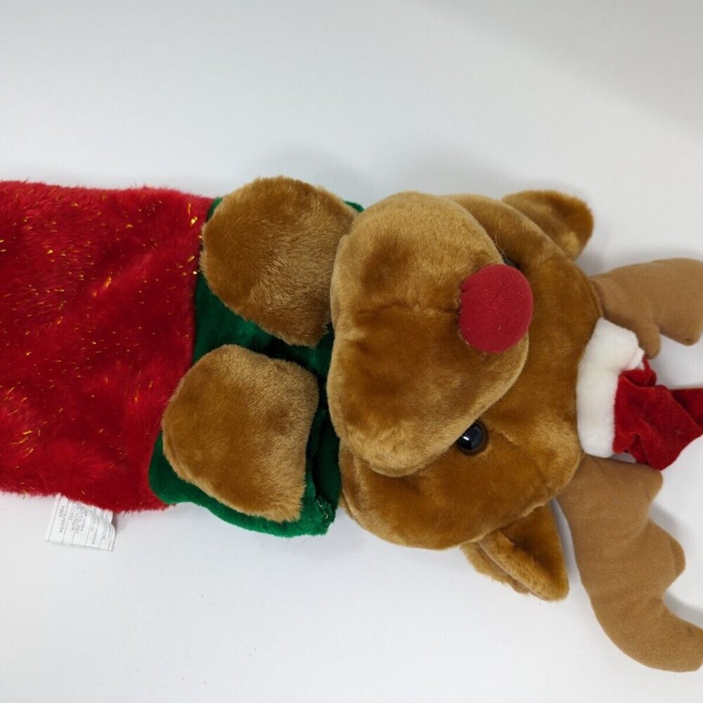 Rudolph the Red Nosed Reindeer Plush Stuffed Christmas Stocking - Picture 7 of 10
